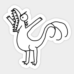 Angry Dinosaur Sticker